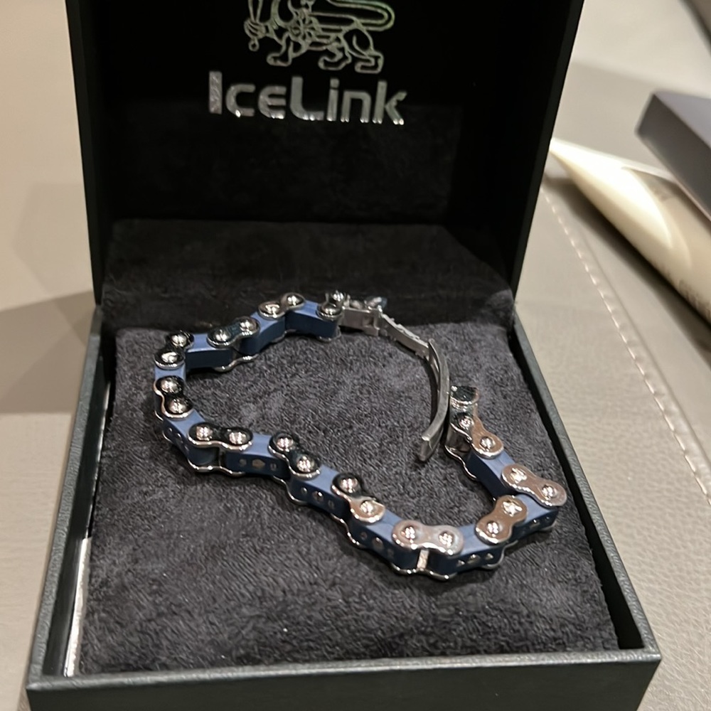 Icelink bicycle bracelet. Mens and womens.